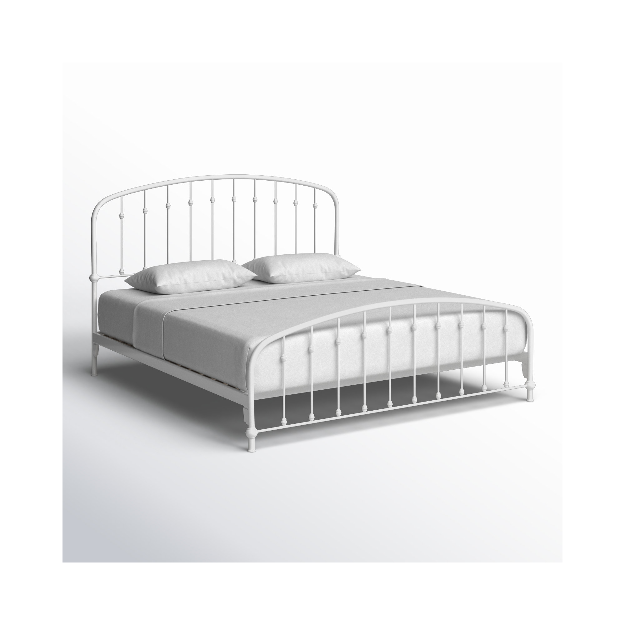 Wadsworth Metal Bed, Queen, White