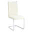 Chaises de salle à manger confortables et stables de 2 personnes, tissu granuleux blanc avec pieds en métal argenté, fonction de glissement, style simple pour la décoration intérieure en métal, pieds en forme, assemblage de styles différents