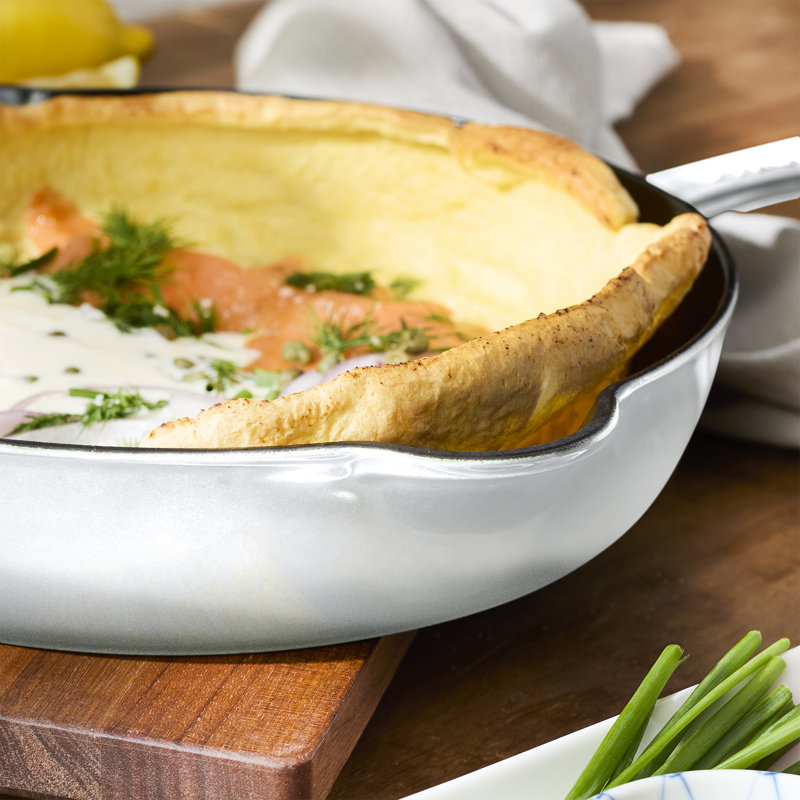 Staub Cast Iron 11-Inch Traditional Skillet - White Truffle, White