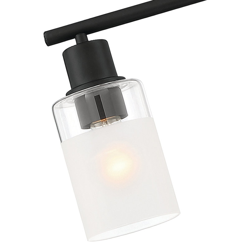 Luminaire suspendu en verre soufflé à la main Douglas Forge, Noir mat