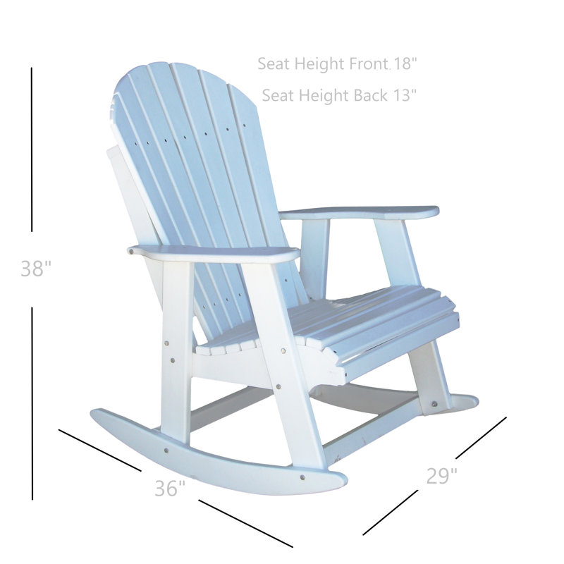 Chaise berçante Klein Poly, Blanc