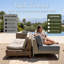  Ensemble de conversation pour canapé modulaire d'extérieur en osier 5 pièces avec conversation et coussins épais pour la pelouse et le jardin-1534958495