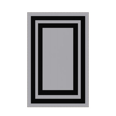 Tapis tissé élégant, 5,2 x 7,5 pieds | 100% polyester, hauteur des poils de 0,3 po, antibactérien, envers en PVC antidérapant | Lavable à la machine, impression numérique 3D | Parfait pour le salon, la chambre à coucher et la décoration intérieure
