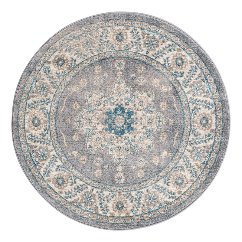 Gwendolyn Floral Indoor Rug, Round 4'1" - 2