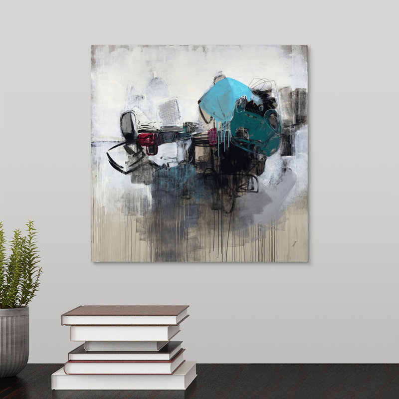 « time trial ii », peinture sur toile, Toile tendue, H 12 po x l 12 po x P 1,25 po