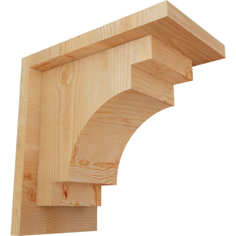 Corbeau méditerranéen avec contre-plaque, H 10 po x l 6 po x P 10 po, Sapin de Douglas, Sciage brut