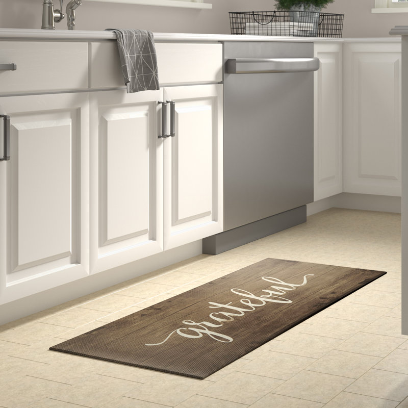 Fontinella Synthetic Water Resistant Anti-Fatigue Non-Skid Kitchen Mat, Rectangle 1'8" x 4'7"