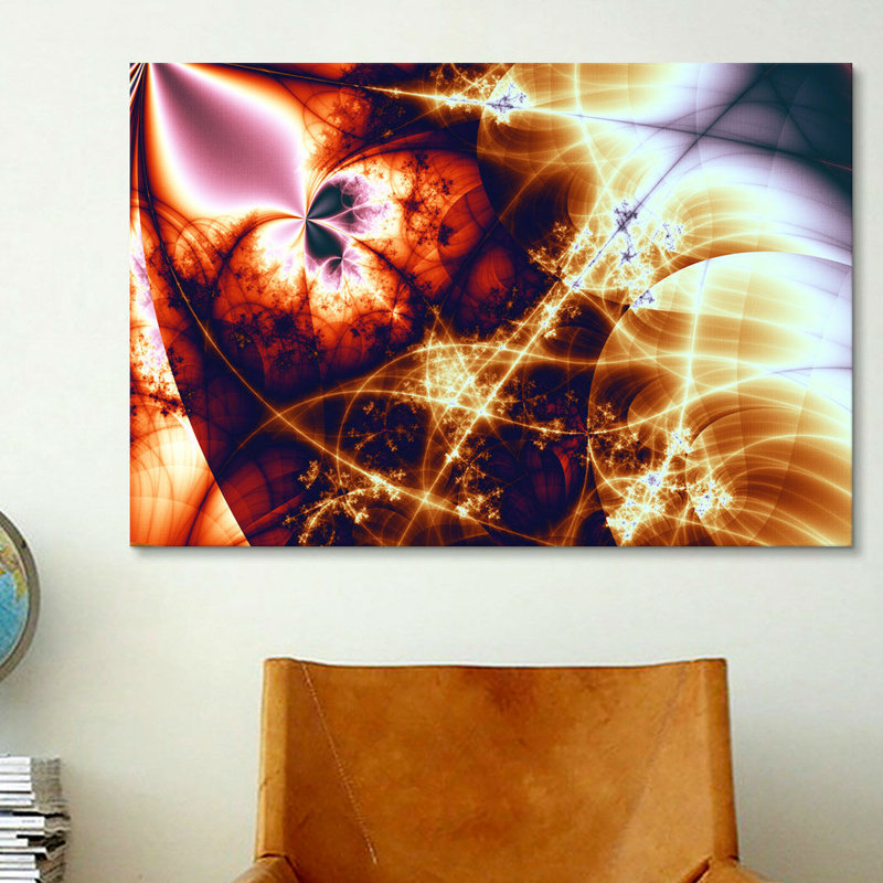 «Digital Electric Charge», impression sur toile, H 40 po x l 60 po x P 1,5 po, Pas de tapis, Toile tendue