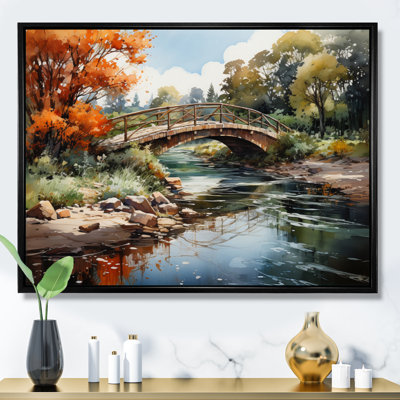 Maddoc Beige Bridge Impressionist Crossing An I - print