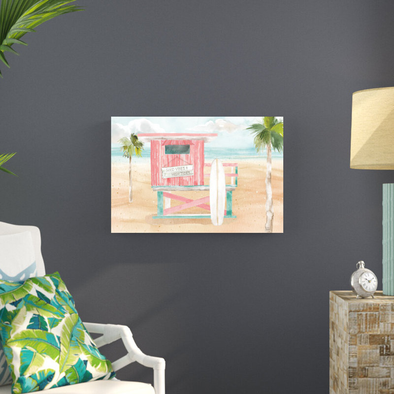 «Surfs up viii» par Dina June - reproduction d'art sur toile tendue, H 20 po x l 30 po