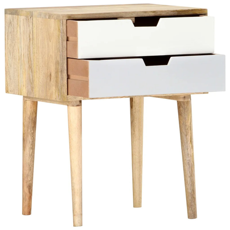 Valle 47cm W Solid Wood Bedside Table