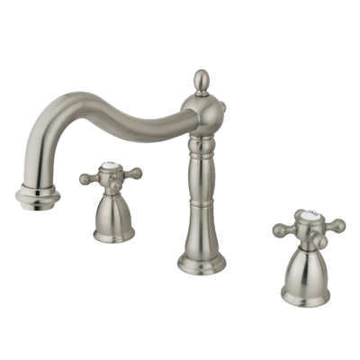 Robinet de baignoire romaine à fixer sur le comptoir à deux poignées Heritage