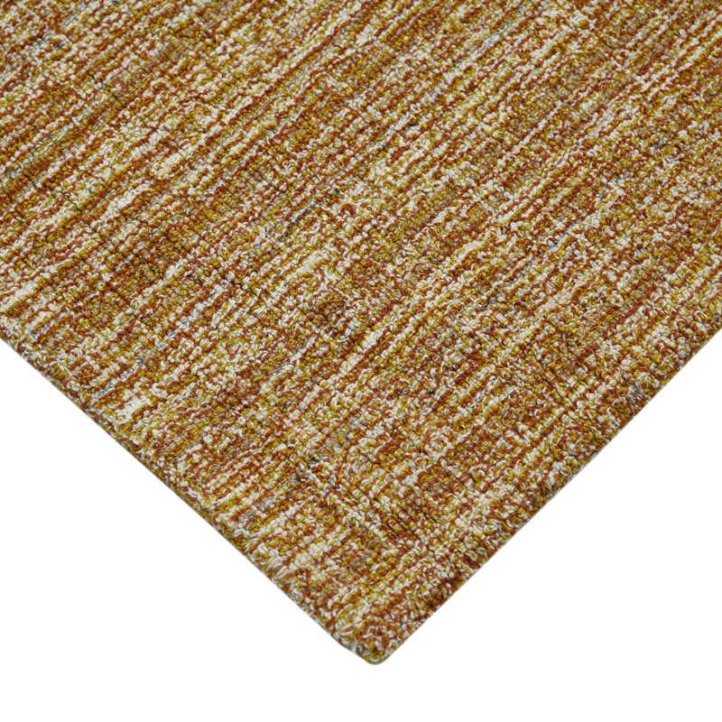 Tapis orange en laine touffeté à la main Nubar, Rectangle 5 pi x 7 pi 6 po