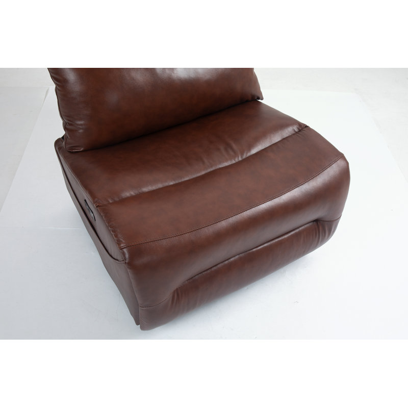 Fauteuil inclinable Zaiyah, Similicuir brun