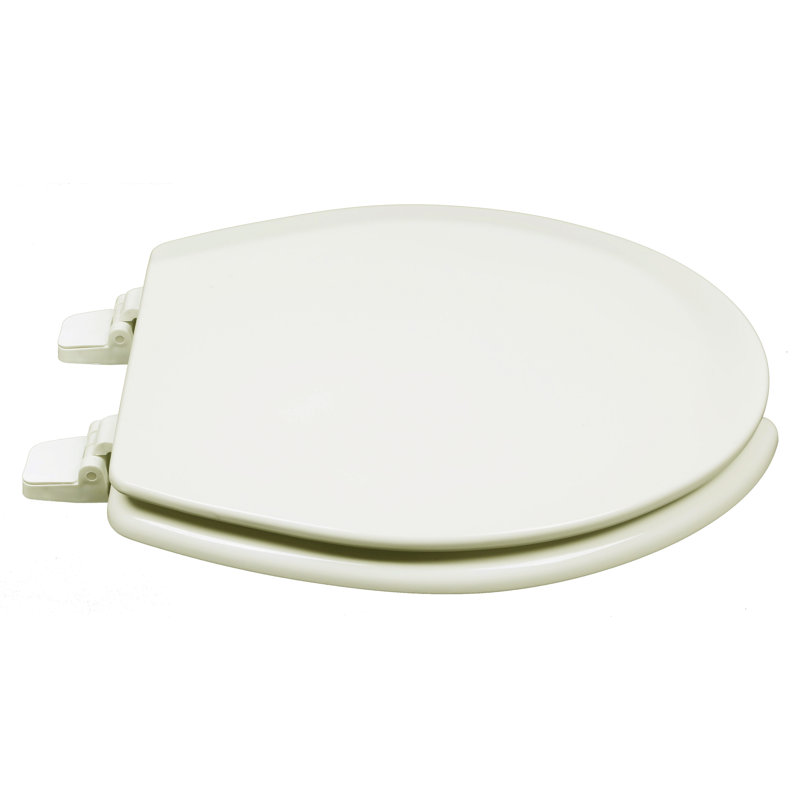Round Toilet Seat and Lid, Biscuit/Linen