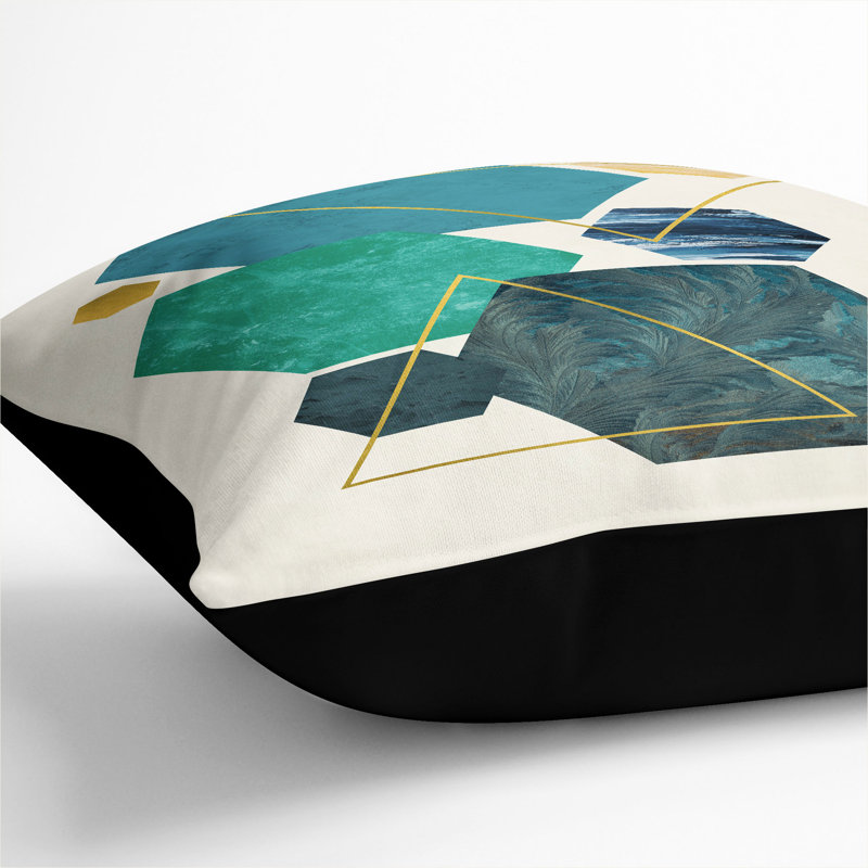Square Cushion, 55cm H x 55cm W x 20cm D, Black