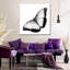 Papillon monochromatique sur toile-87241945