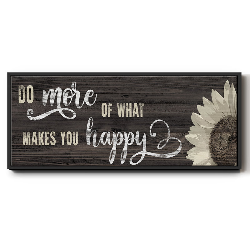 Makes You Happy - Toile encadrée, H 12 po x l 30 po