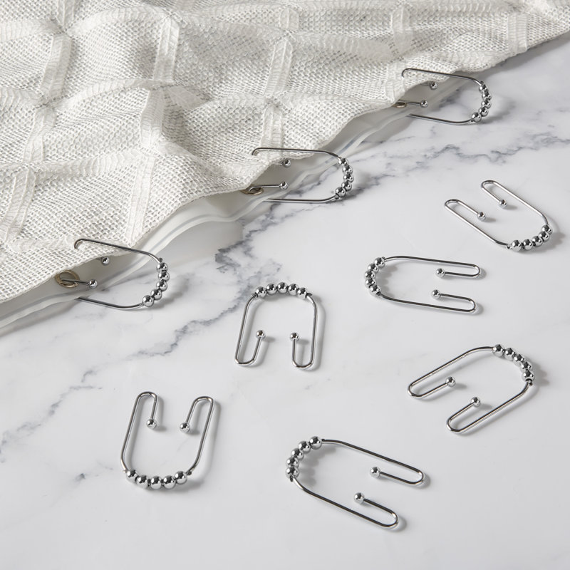 Crochet de rideau de douche Clyde Chrome, Chrome chrome