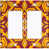 Carreau de fleurs mandala rouge et orange