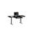 Sequel 20 Glass Top Metal Base Writing Desk-50653214-50653218