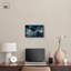 "Dark Blue Texture with Golden Touch I", art mural bleu par -1967551341-1967551337