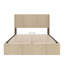 Grand lit plateforme avec rangement surélevé en bois avec système de levage hydraulique et sans sommier, idéal pour les chambres élégantes et peu encombrantes (sans matelas)