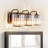 Pavkovic Indoor Sconces 3-Lights Black Vanity Light Wall Lighting Crystal Sconce