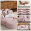 Fauteuil surdimensionné en fausse fourrure et demi-tonneau-121685619