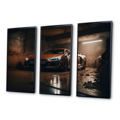 «R 8 Exotic Car», ensemble de 3 reproductions sur toile