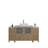 Ravenna 60" Freestanding Single Sink Bathroom Vanity with Engineered Marble Top and Matching Mirror-109234211-109234209