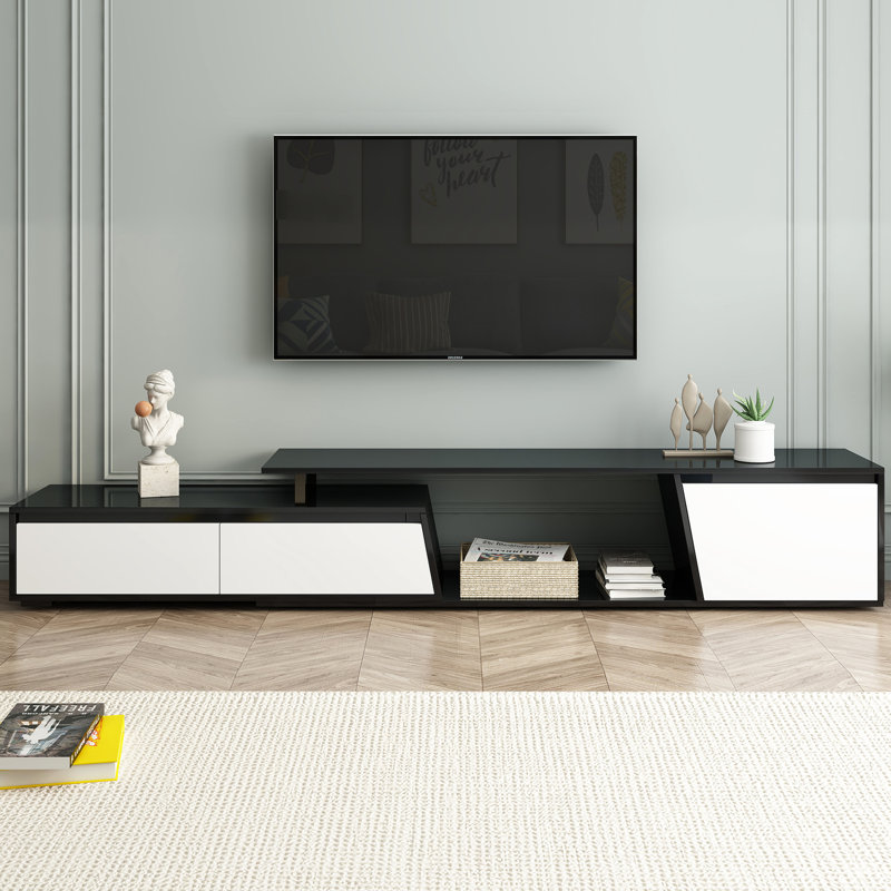 Meuble télé extensible avec 2 tiroirs et 1 armoire