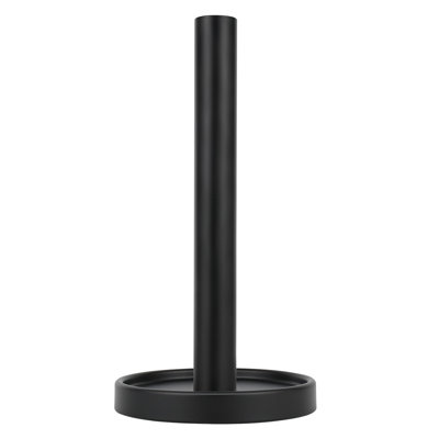 Ivilon Countertop Paper Towel Holder - Steady and Easy Tear - Fits All Paper Towel Rolls - Black