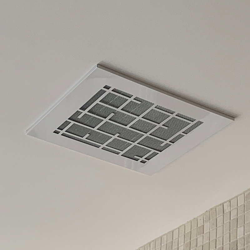 Registre de mur et de plafond en métal de style contemporain, H 0,25 po x L 8 po x l 8 po