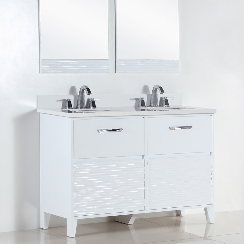 Ensemble de meuble-lavabo double 48 po Aashini