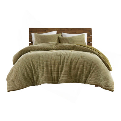 3PCS Waffle Washed Comforter Set