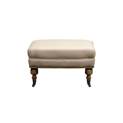 Corrine Ottoman in Linden Chcolate