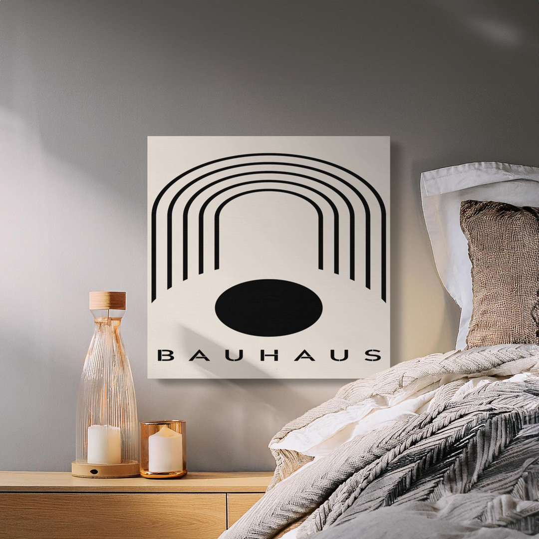 Bauhaus Canvas Wall Art, Modern Arch Print, Ready to Hang Canvas Print, Geometric Art Print, Gallery Wrapped Canvas, Statement Home Decor
