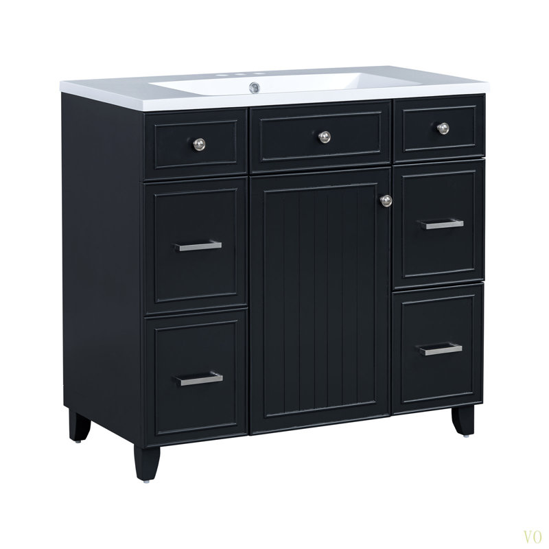 Armoire de meuble-lavabo simple 36 po avec lavabo 36 po et 3 tiroirs