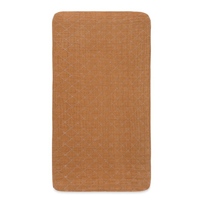 Burnt Sienna Quilted Muslin Changing Pad Cover