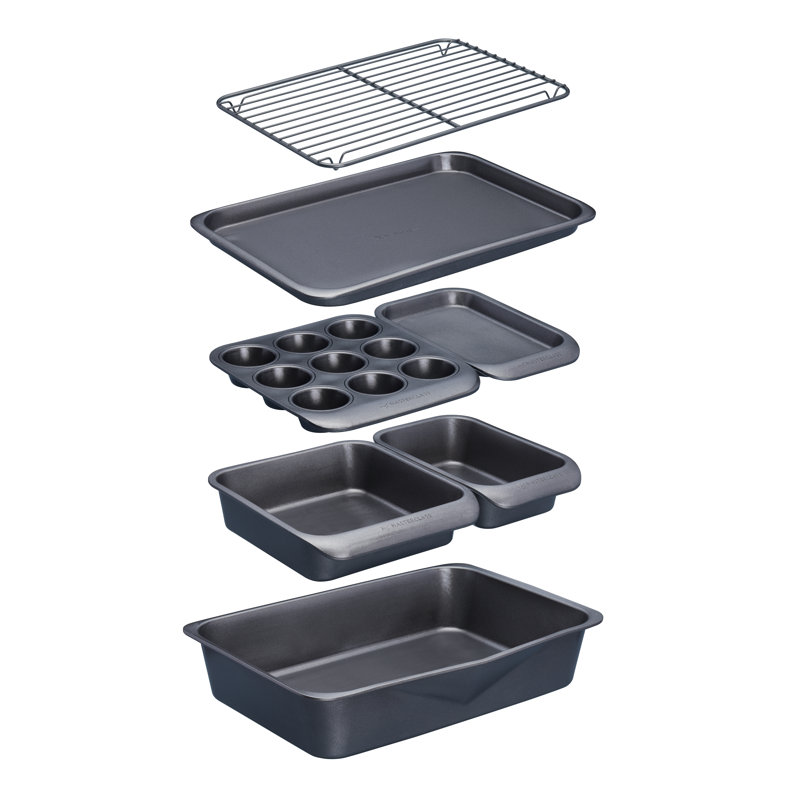MasterClass Smart Space Non-Stick 7pc Bakeware Set and Saucepan Set