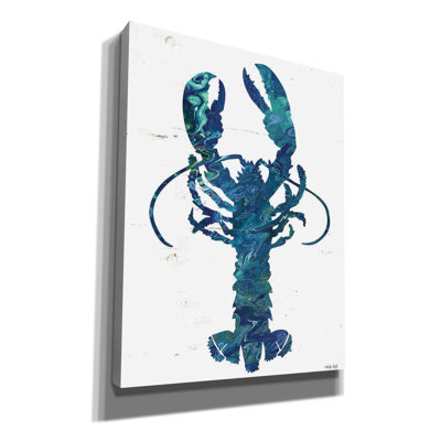«Vern Bright Lobster Blue» sur toile par Cindy Jacobs