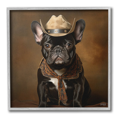 Bouledogue français, portrait, estampe numérique, Artby