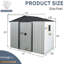 Remise extérieure en métal 8 pi x 4 pi pour la cour, le patio et la pelouse. Blanc et noir. Solide. Toit incliné et porte verrouillable. Avec remise de 8 pi x 4 pi. Pratique. Comprend des ajouts-126422937