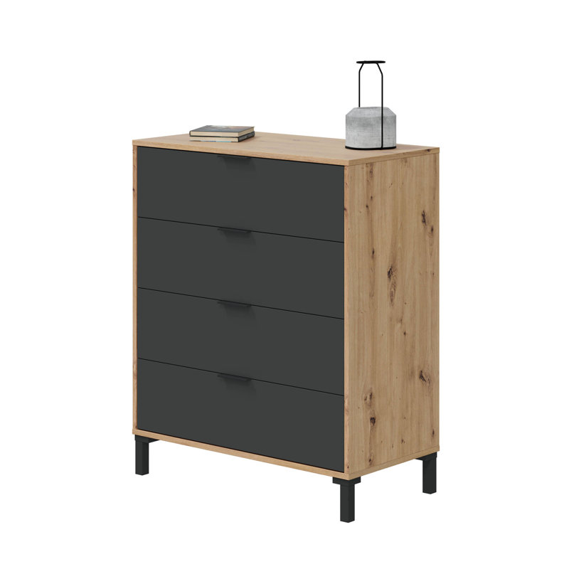 Rochester 4 Drawer 40Cm W Solid Wood Chest Of Drawers