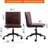 Faux Leather Mid Back Swivel Computer Task Desk Chair-101109633-91696633