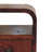 Solid Wood Extra Mini Curve Bedside, 1-Drawer, 1 Open-Slot, Chestnut, Brown