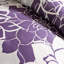 Couette Queen gris taupe/violet - Tissage croisé 180 fils/cm², lavable à la machine, imprimé pour garnissage 270 g/m²