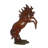 Large Rearing Horse Red Finished Bronze Statue -  Size: 34"L x 21"W x 46"H. 