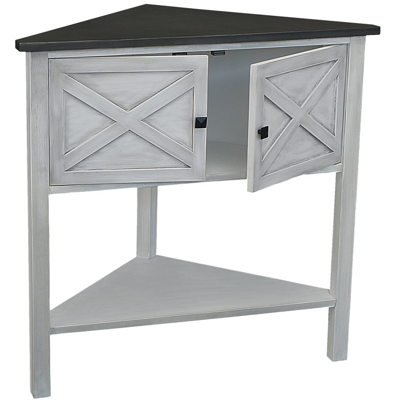 Tod Accent Cabinet, Charcoal/Light Gray